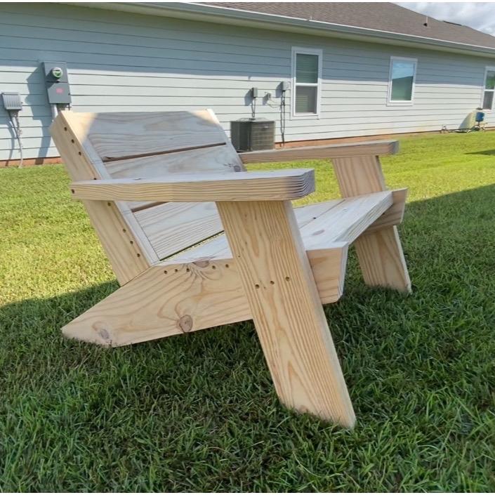 Adirondack Chair Templates for DIY Woodworking, Reusable Low Boy Chair Patterns for Repeat Furniture Making and Adult Hobby Projects