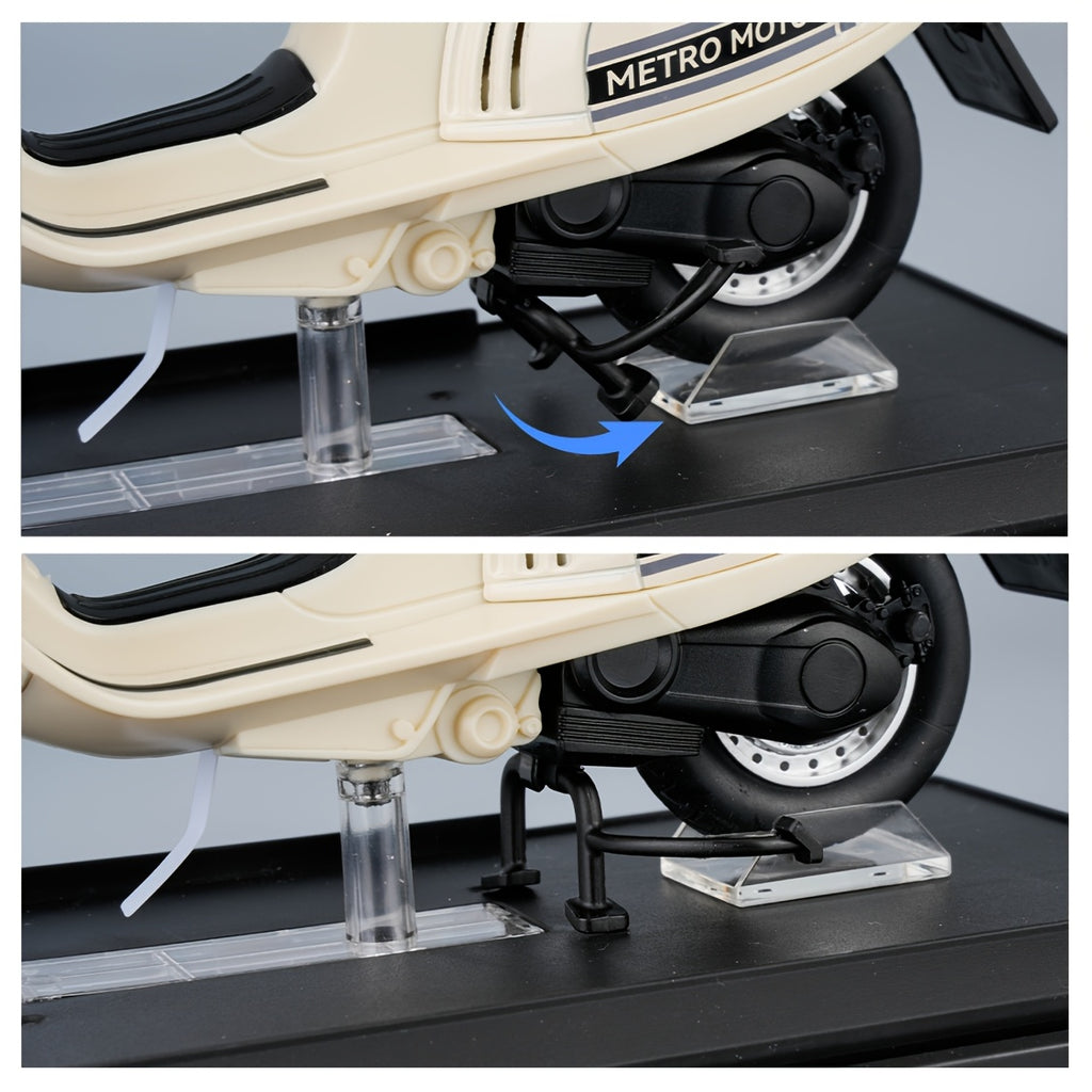 1:12 Scale Ladies Scooter Motorcycle Die-Cast Model – Exhibition-Grade Zinc Alloy Static Display with Highly Detailed Finish, Desktop Decoration, Birthday New Year Gift for Model Enthusiasts