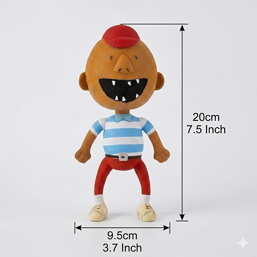 Mischief Plush Toy 7 Inch Soft Stuffed Character Doll - Pocket-Sized Quirky Desk Companion Collectible Gift for Adults Teens Deep Brown