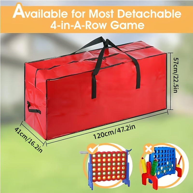 Giant 4 in a Row Storage Bag 47 Inch Jumbo Connect Four Game Carrying Bag Cloth Tote for Easy Transport & Organization Outdoor Party Accessory