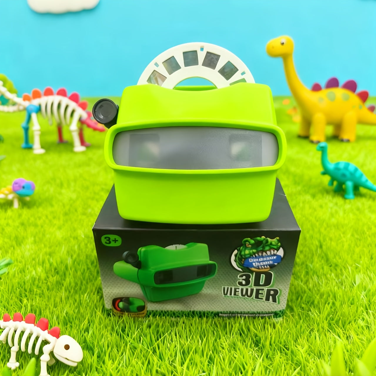 Kids 3D Slide Viewer Toy with Slides – Educational Viewing Machine Space Ocean Animals Dinosaurs Themes for Toddlers & Children Ages 3+