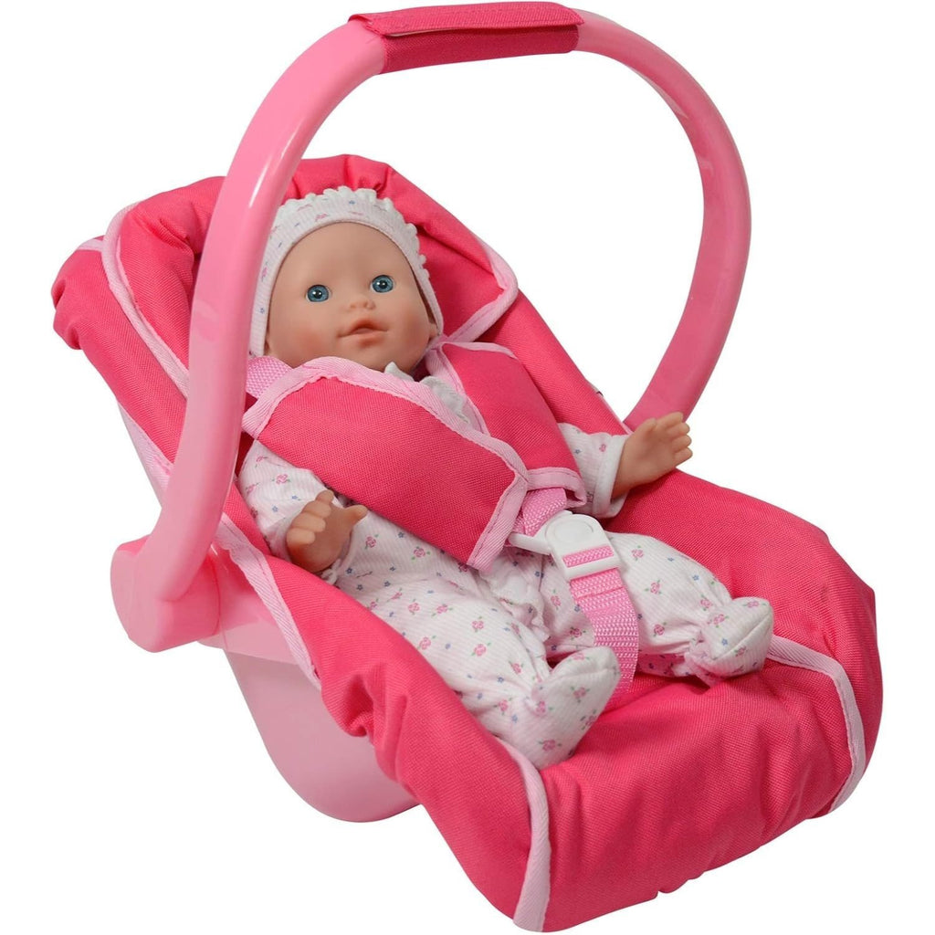 Unicorn Baby Doll Car Seat for 18 Inch Dolls – Pink Unicorn Doll Carrier & Travel Accessory, Safety-Tested Lead-Free Role Play Toy, Birthday & Christmas Gift for Girls Ages 3+