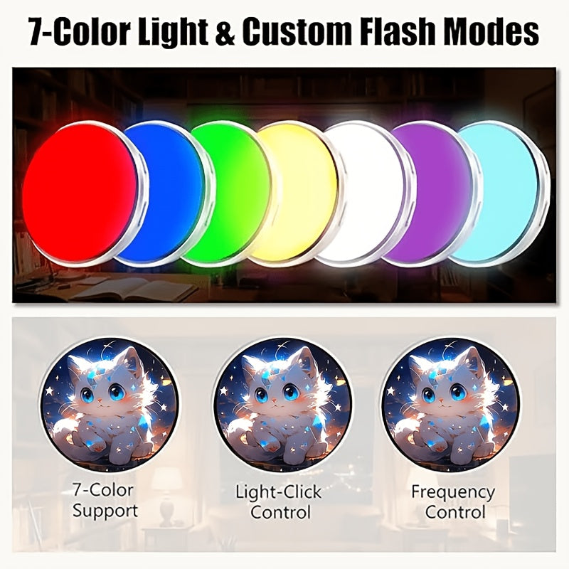 Electronic LED Display Badge with Bluetooth 6.0 & Dynamic Touch – 600mAh Anime Digital Brooch for Cosplay, Concerts & Events