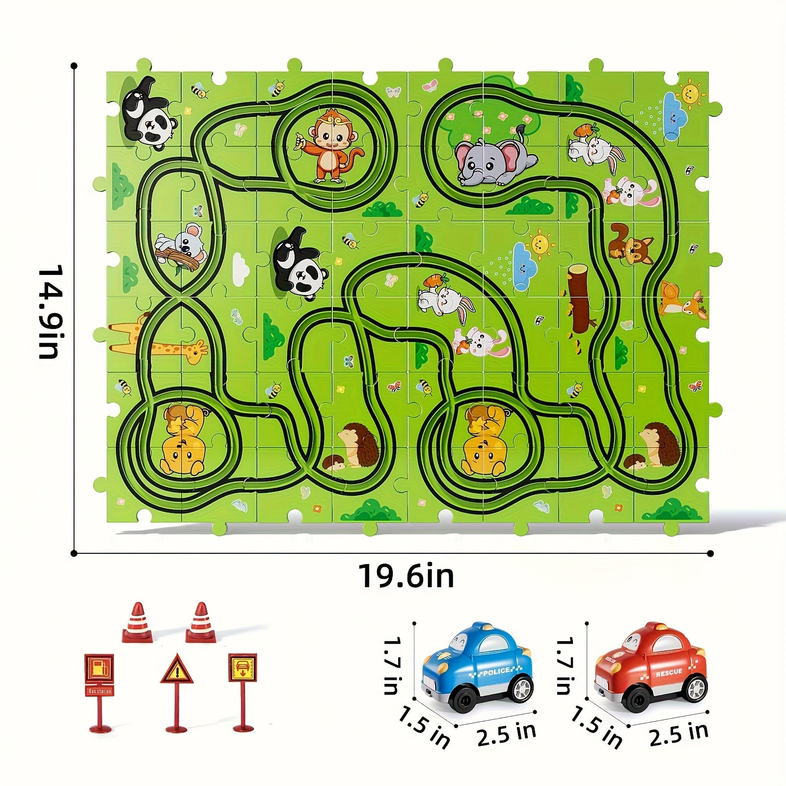 Race Track Car Set for Kids 39 56 73pcs – DIY Jigsaw Flexible Slot Track Toy, Fun Racing Car Gift for Boys Ages 3 4 5 and Up, Indoor Play