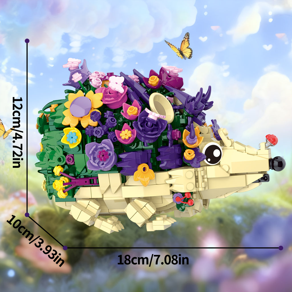 Jellyfish Building Blocks 526pcs Animal Model Kit for Adults – DIY Brick Assembly Desk Decor Display Piece, Hedgehog Style Available – Valentine Birthday Christmas Halloween Gift for Animal Lovers