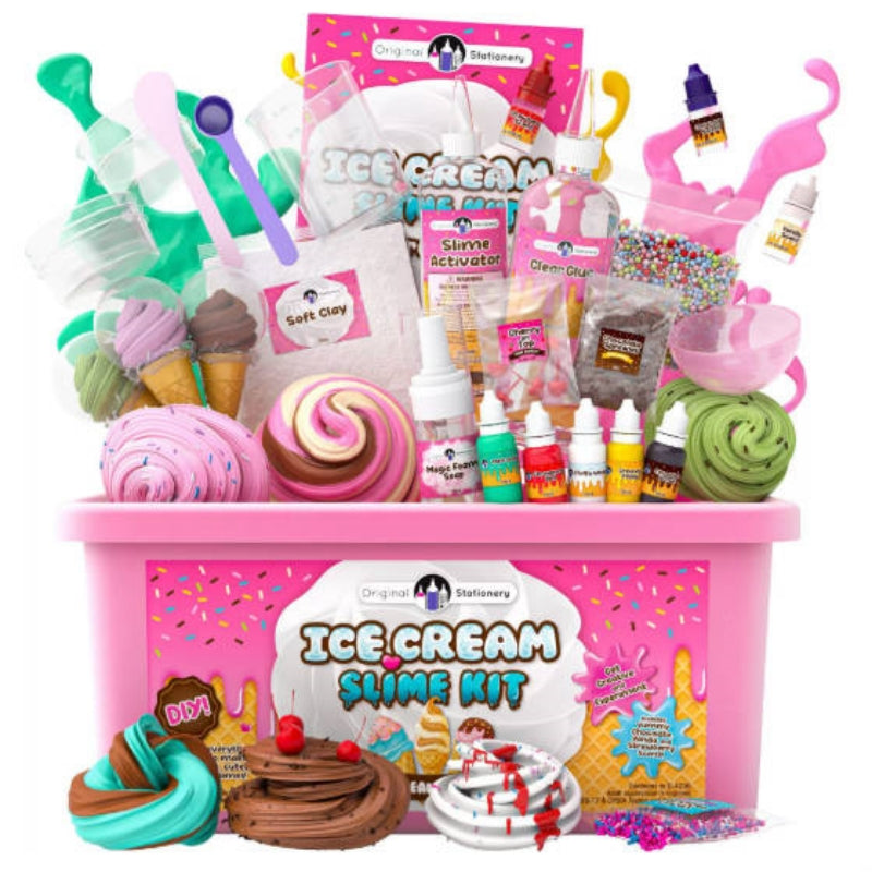 Ice Cream & Lollipop Slime Set Toys – Novelty Candy-Shaped Slime for Kids, Party Favors, Christmas Halloween Easter Gifts
