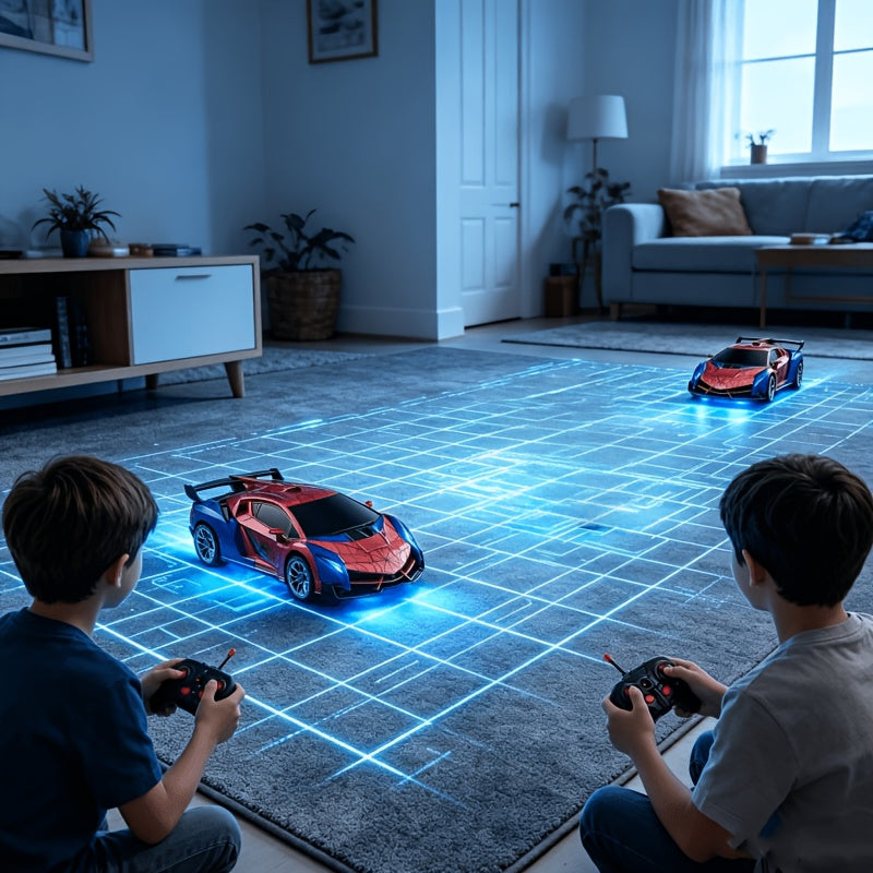 Spider Transform Robot RC Car 1:18 One-Button Deformation 2.4GHz LED Lights 360 Drift 45M Range Auto Demo Kids Boys Girls Ages 6+ Birthday Christmas Gift