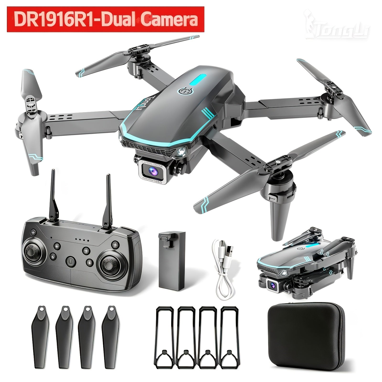 Foldable RC Drone with Camera One-Key Start 360 Stunt Tumbling Remote Control Quadcopter for Adults Beginners Kids Holiday Birthday Gift