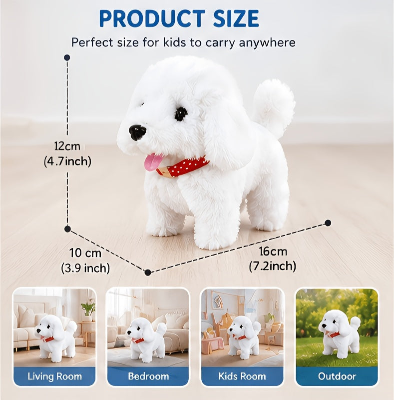 Interactive Robot Dog Toy – Realistic Plush Puppy That Walks, Barks & Wags Tail, Smart AI Electronic Pet Toy, Cute Gift for Boys & Girls, Birthday Halloween Christmas