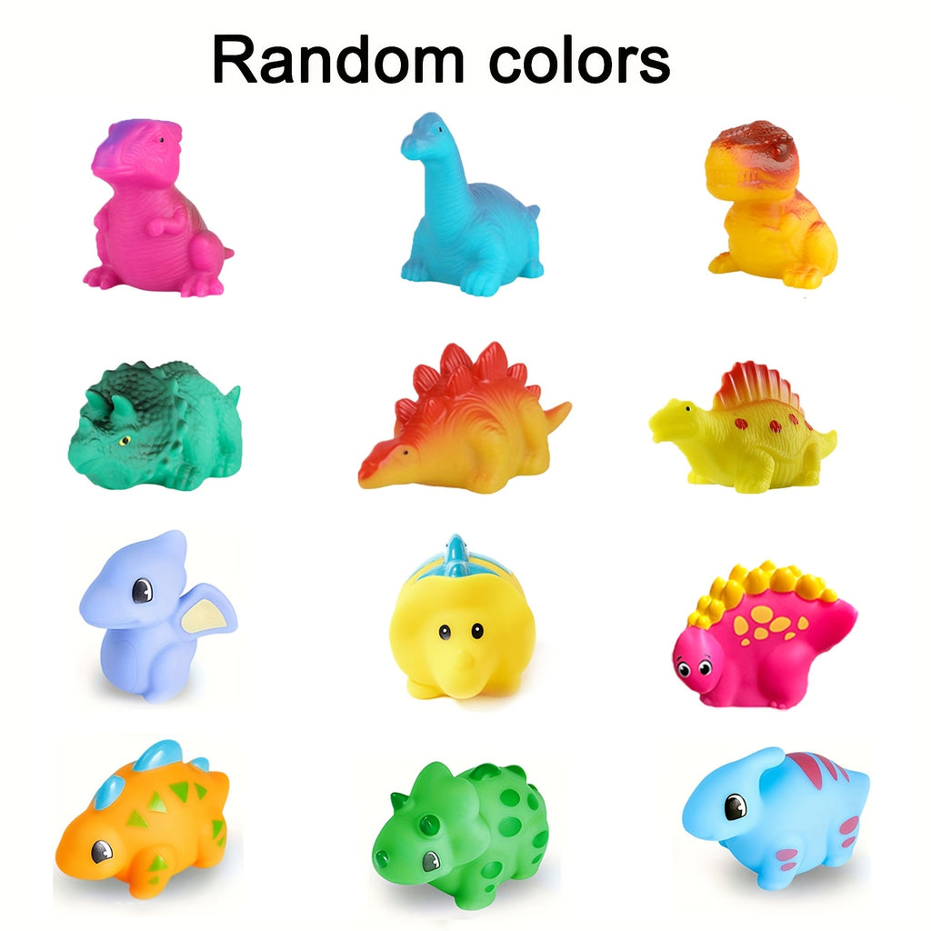 Light Up Floating Dinosaur Bath Toys for Kids - Glow in Dark Bathtub Pool Toy Set 2 4 6 8 12 Pcs, Toddler Baby Bath Time Fun, Birthday Easter Christmas Gift for Boys Girls