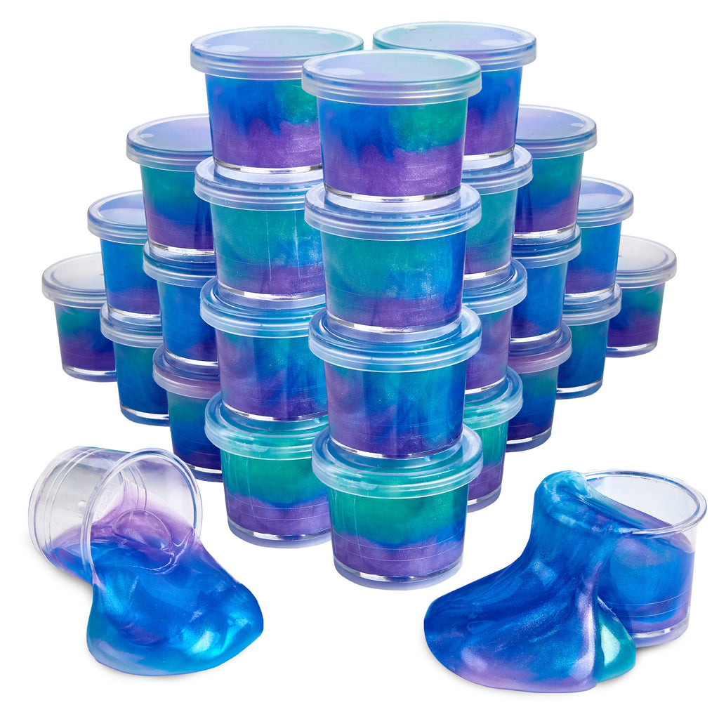 Mini Galaxy Slime 24 & 48 Pack – Marbled Unicorn Slime Party Favors, Stretchy Non-Sticky Sensory Slime for Kids, Goodie Bag Stuffers & Classroom Rewards
