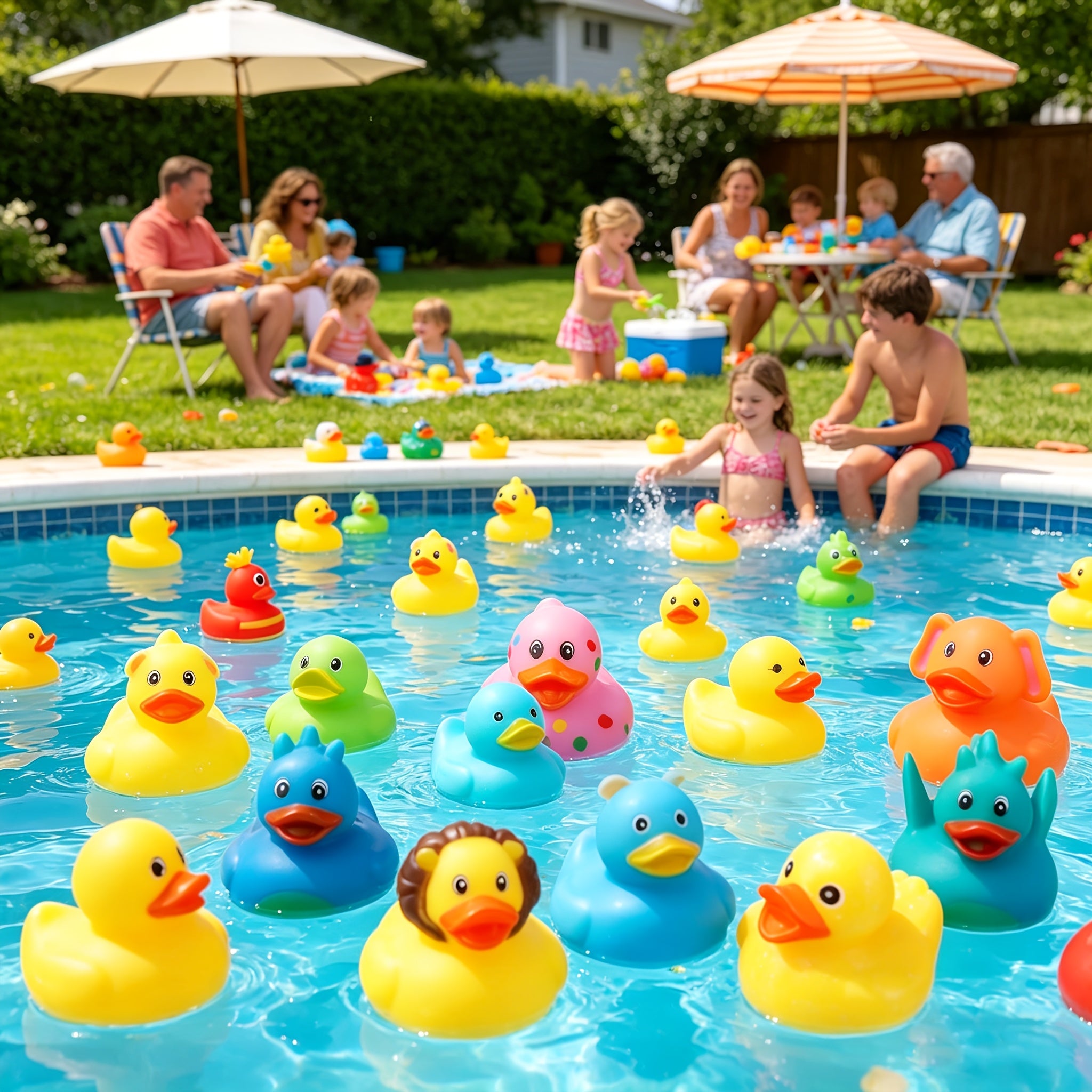 Mini Ducks Party Gift Box Bulk Assortment – 36 or 98 Pcs Halloween & Themed Mini Duckies, Baby Bath Toys, Kids Pool Toys, Birthday Party Favors & Centerpieces