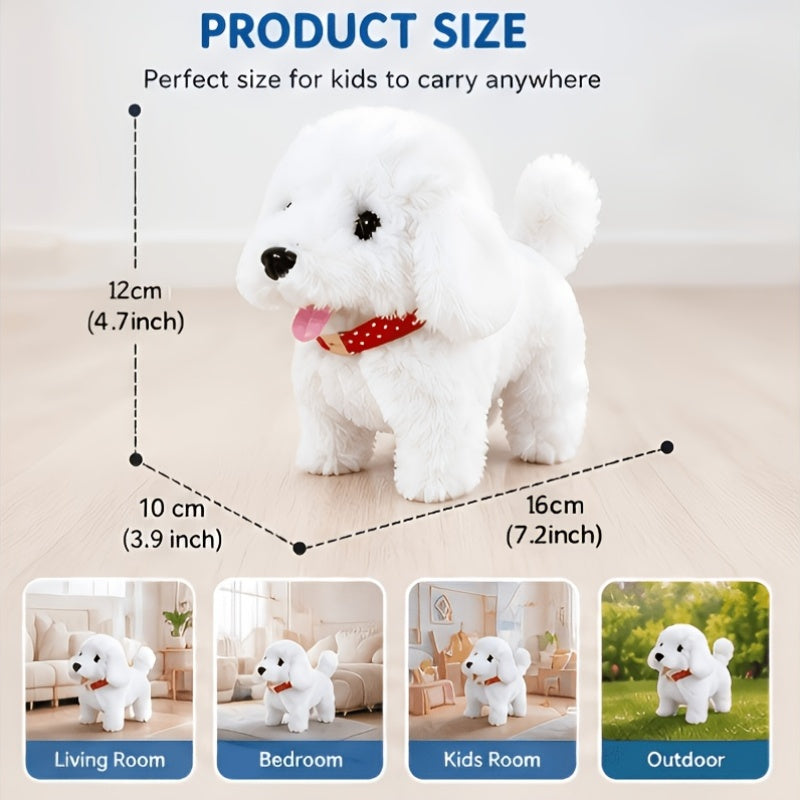Interactive Robot Dog Toy – Realistic Plush Puppy That Walks, Barks & Wags Tail, Smart AI Electronic Pet Toy, Cute Gift for Boys & Girls, Birthday Halloween Christmas