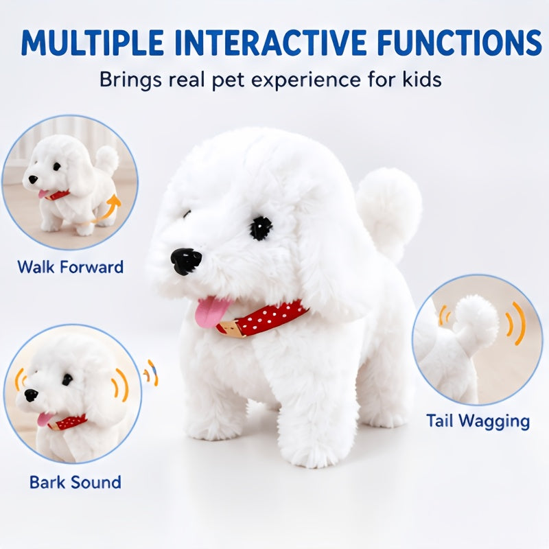 Interactive Robot Dog Toy – Realistic Plush Puppy That Walks, Barks & Wags Tail, Smart AI Electronic Pet Toy, Cute Gift for Boys & Girls, Birthday Halloween Christmas