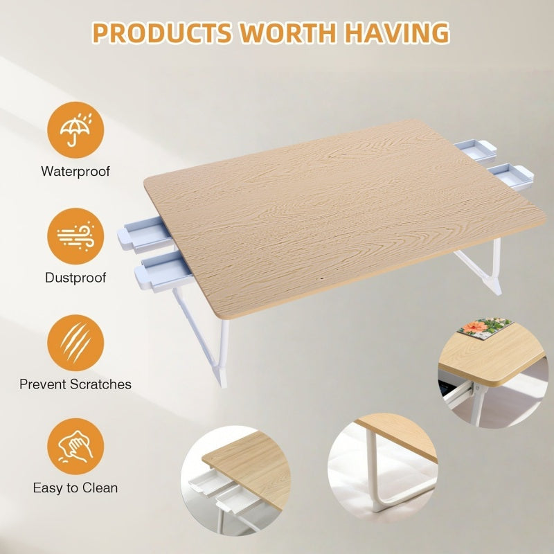 Foldable Puzzle Table with 4 Drawers – Portable Wood-Finish Puzzle Board & Storage Workbench for 1500 Pieces, Lightweight Puzzle Aid for Adults & Seniors, Room Decoration