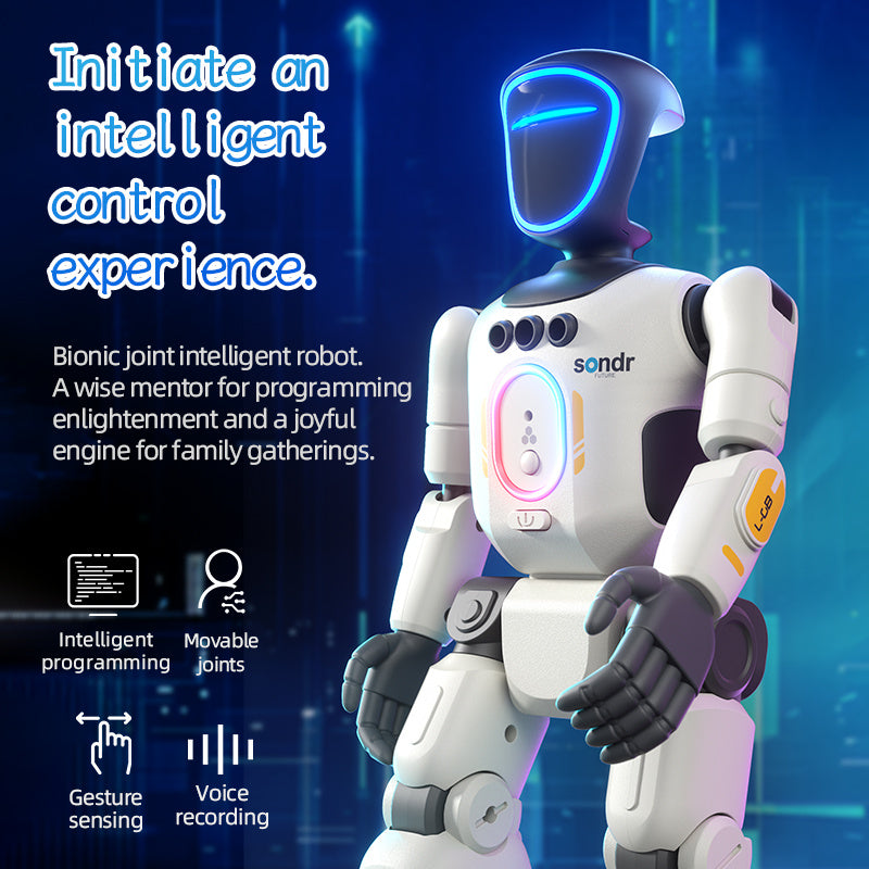 Advanced Humanoid Robot Toy with Smart Remote Pose-Controlled Joints Gesture Sensors Voice Recorder – Kids STEM Birthday Christmas Gift Boys Girls
