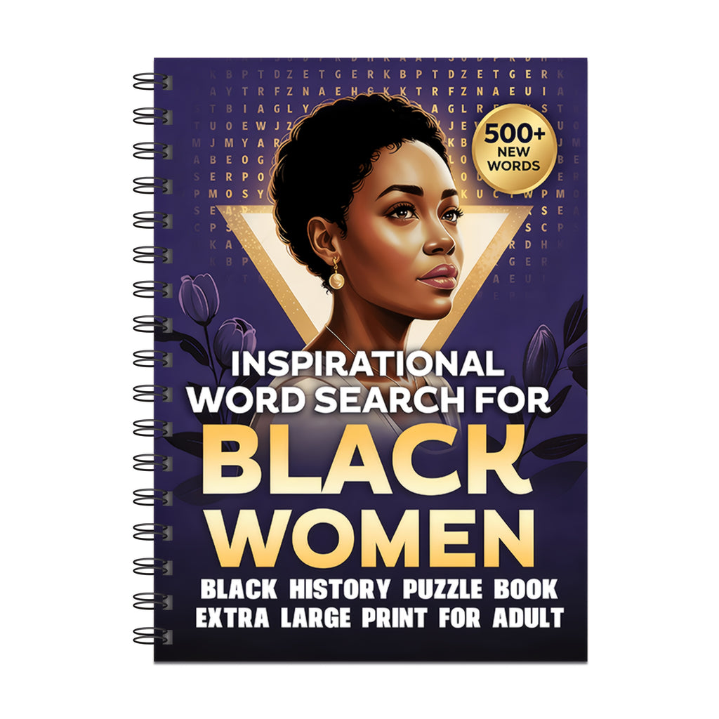 500+ Black History Word Search Puzzle Book for Adults & Seniors – Large Print, 500+ Challenging Games, Brain Activity, Memory Improvement & Cognitive Training Gift