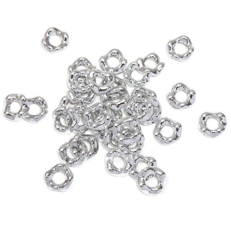 Acrylic Spacer Beads for Jewelry Making, B118 Wavy Rings and Decorative Beading Supplies for DIY Bracelets, Necklaces and Handmade Accessory Gifts