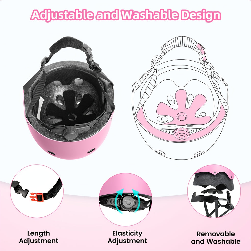 Kids Bike Helmet Adjustable XXS for Toddlers Boys Girls, Unisex Sports Cycling Helmet with Removable Liner & Ventilation, Matte Finish Safe Fit 18.89"-21.65", Birthday Christmas Halloween Outdoor Gift