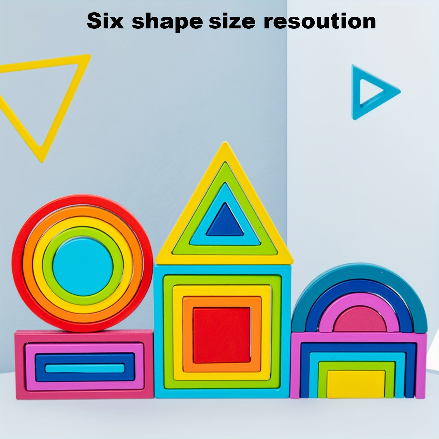 3D Rainbow Wooden Puzzle Handheld Brain Teaser for Teens Kids Adults - Educational Focus Toy Concentration Fine Motor Skills Builder, Portable Stress Relief Fidget Puzzle, Halloween Christmas Birthday Gift