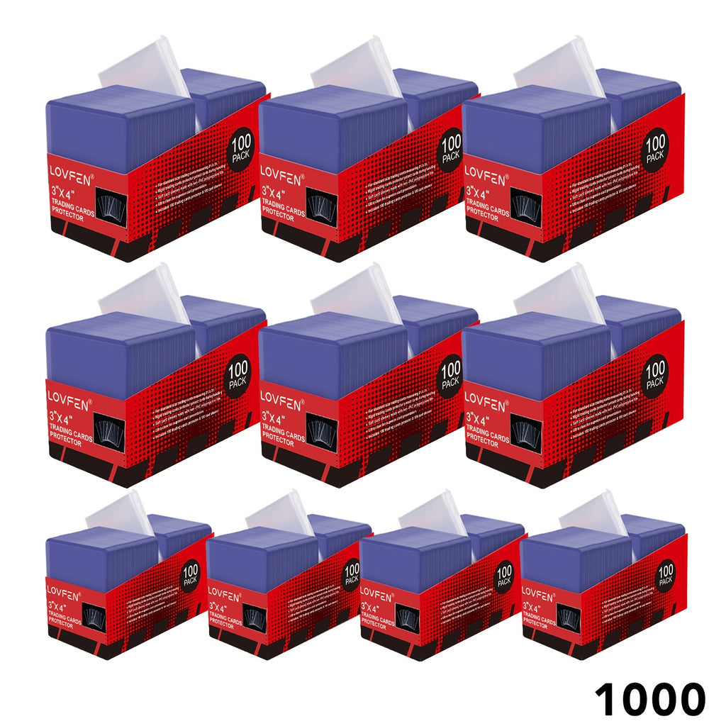Top Loaders and Card Sleeves Set 100 200 500 1000 2000pcs 35pt Sports Card Protectors for Baseball Football Soccer Trading Cards Collectible Cards