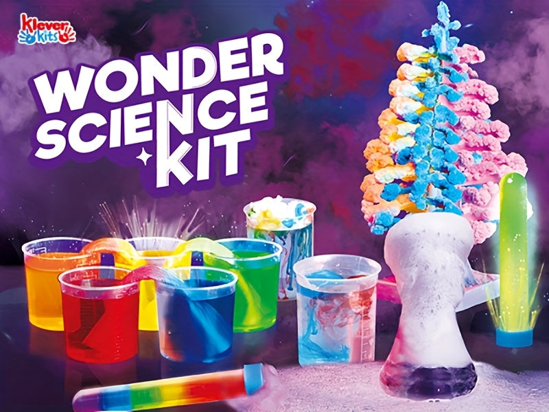 STEM Science Kit for Kids with 50+ Experiments - Crystal Tree Growing Kit, Lava Lamp, Volcano & Chemistry Lab Activities, Educational Science Toy for Boys Girls Ages 6-12, Birthday Christmas Gift