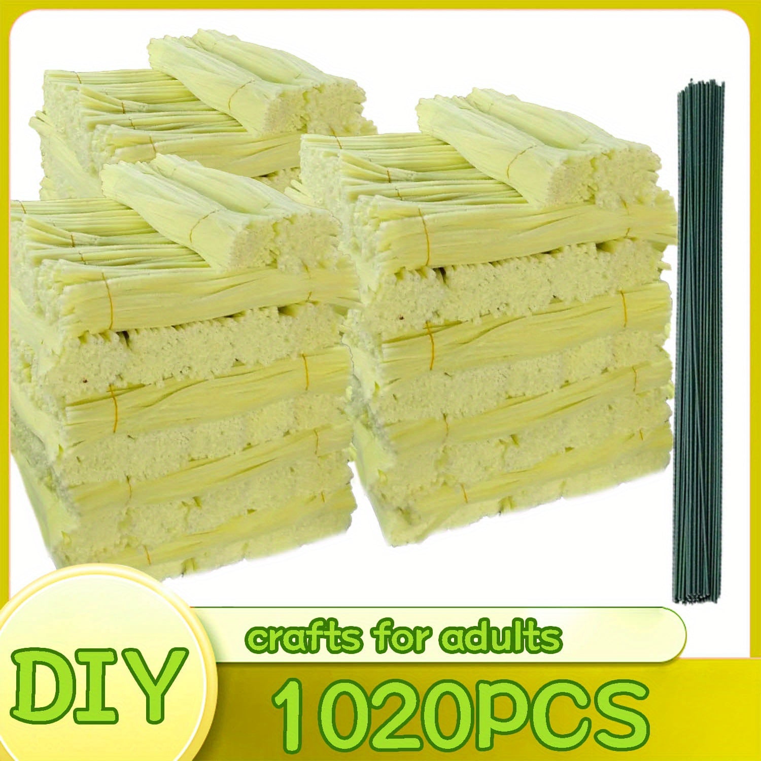 1020pcs Pipe Cleaners Craft Kit in 20 Colors – Upgraded Thick Fuzzy Chenille Stems with Flower Rods for DIY Arts & Crafts, Kids Projects, School Supplies & Creative Activities