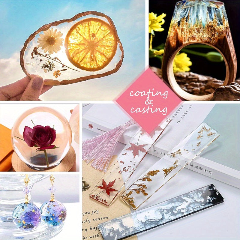 UV Resin Fast-Curing High-Viscosity UV Epoxy Resin for Jewelry Making, Handicrafts & Casting – Transparent, Multiple Sizes 200g to 1000g
