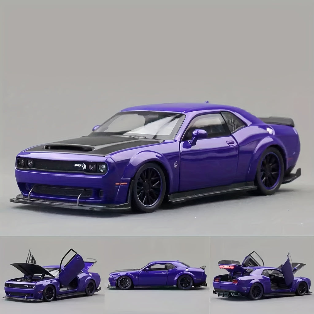 1:32 Scale Dodge Hellcat Alloy Die-Cast Car Model – Openable Doors, Display Base, Collectible Ornament Gift for Birthday, Christmas & New Year