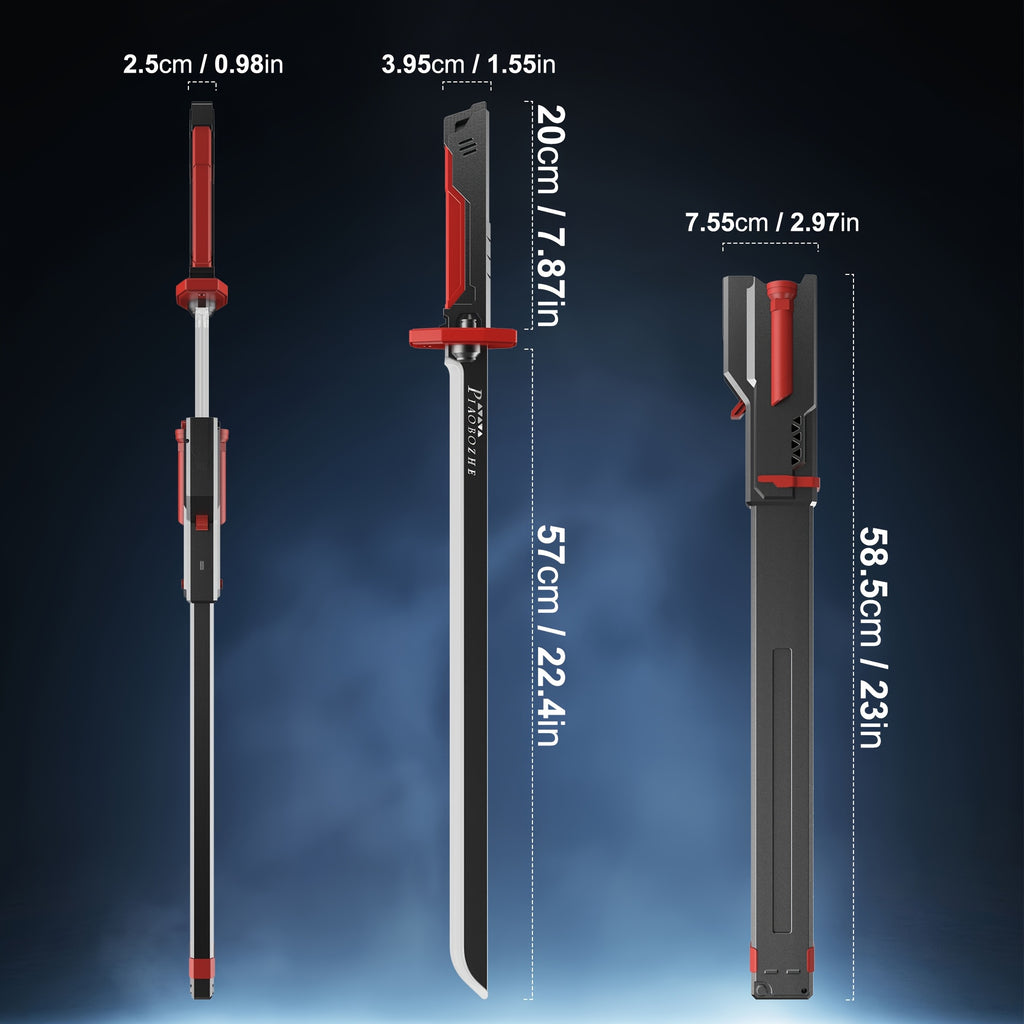 Cyberpunk Neon Sword 31.5" with Hit Sensor, Spark Blade, Fog & Sound Effects – Type-C Rechargeable LED Cosplay Prop for Rave, LARP, Halloween & Display, Ages 16+