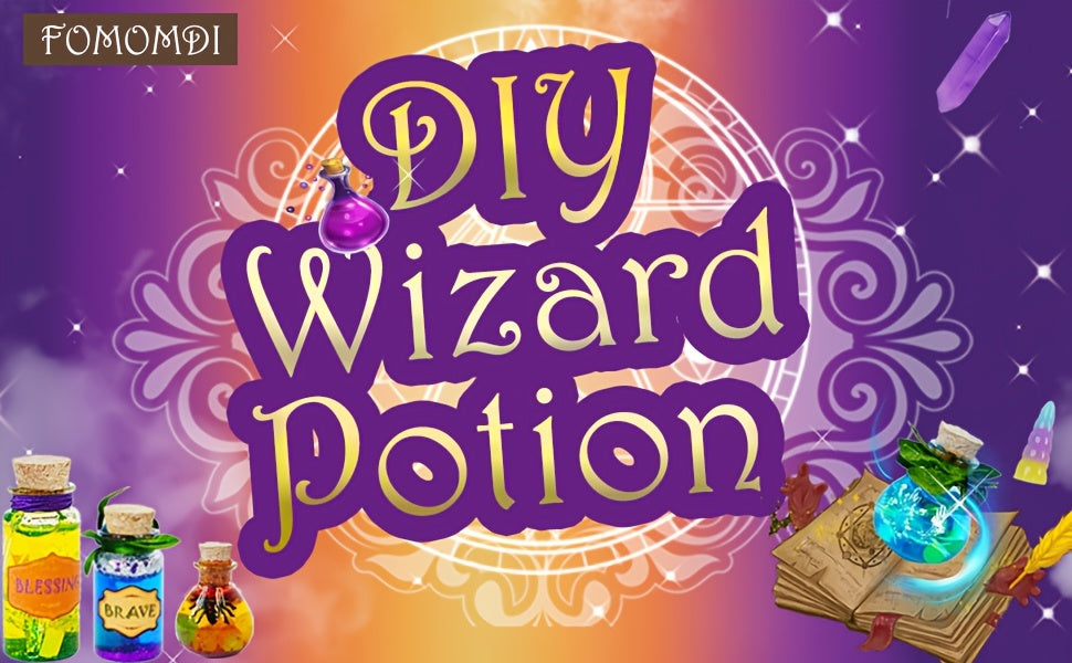 DIY Magic Potion Craft Kit for Kids – Wizard Potion Bottle Making Set – Fantasy Arts & Crafts for Boys & Girls Ages 6+ – Halloween Party Activity – Christmas & Birthday Gift