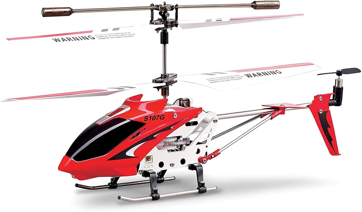 Syma S107G RC Helicopter 3.5 Channel Infrared with Gyro - Indoor Remote Control Mini Helicopter, USB Charger & Spare Blade Included, Ages 14+, Red