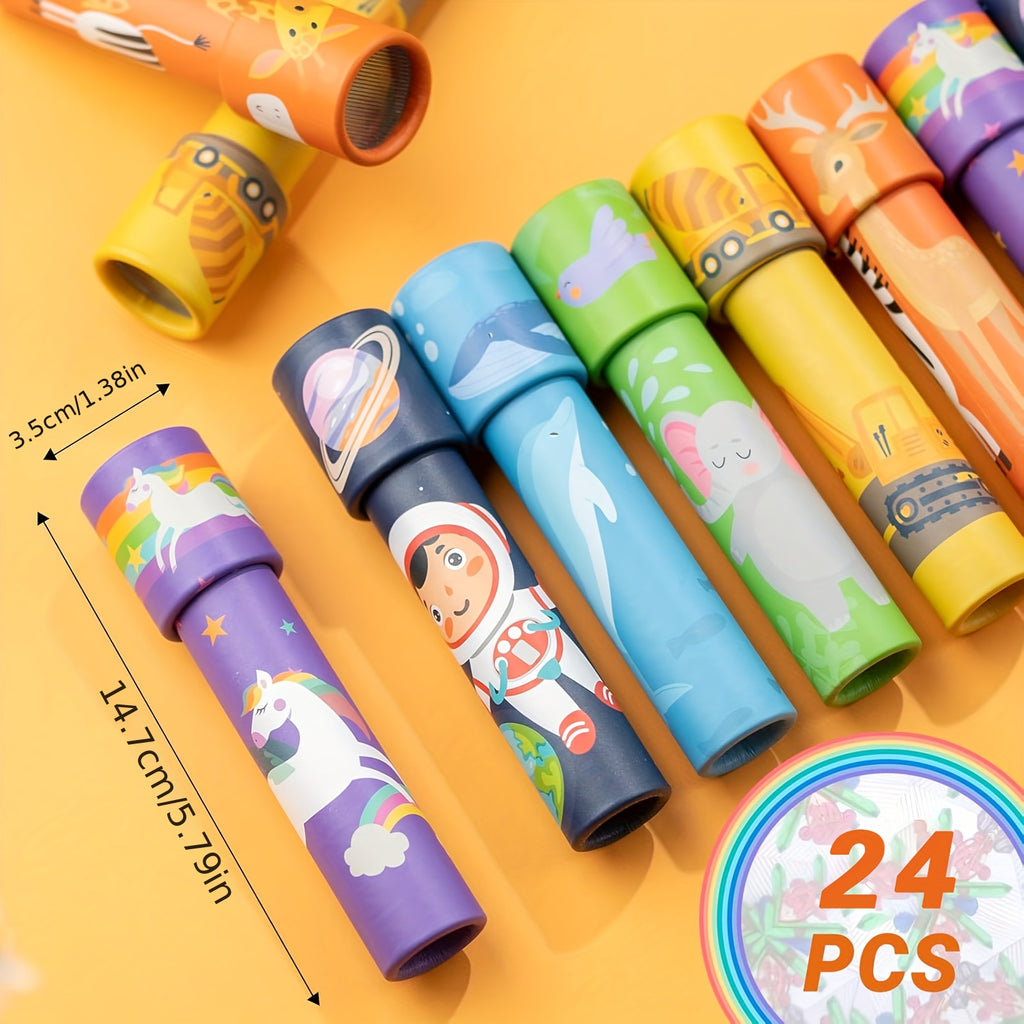 Kaleidoscope Toys 24 Pack – Classic Magic Educational Kaleidoscopes for Kids, Birthday Party Favors, Goodie Bag Fillers, Classroom Prizes