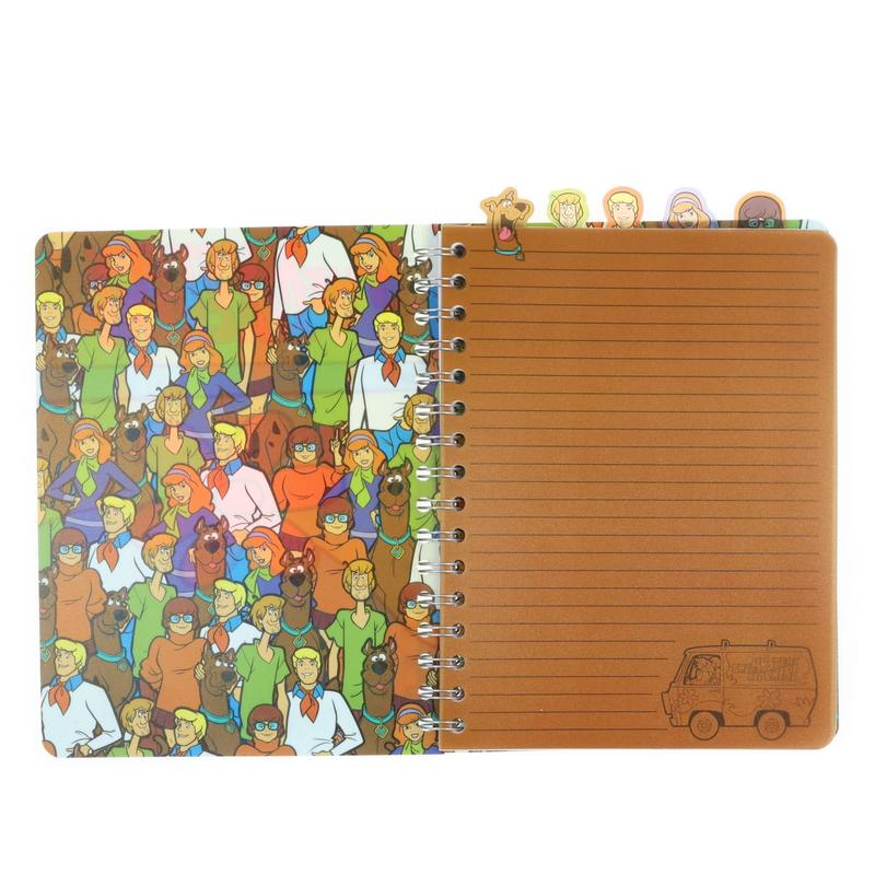 Scooby-Doo Spiral Notebook with 5 Character Tabs & 75 Lined Sheets – Officially Licensed Mystery Machine Journal for Kids, Fans & Collectors
