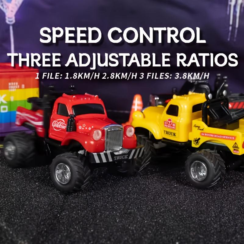 Mini RC Car 1:64 Scale 2.4GHz Alloy High-Speed Off-Road Remote Control Vehicle for Kids – Urban Road Rescue Truck, Christmas Birthday Gift for Boys Girls