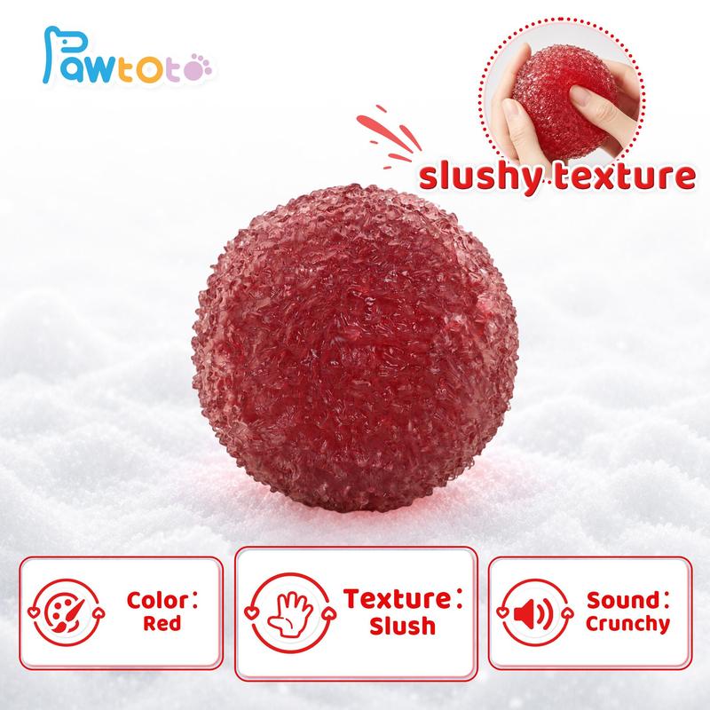 Mochi Squishy Ball by Pawtoto, Handmade Crystal Dumpling Sensory Fidget with Ice Crack, Slush or Fluffy Textures for Teen and Adult Gifts