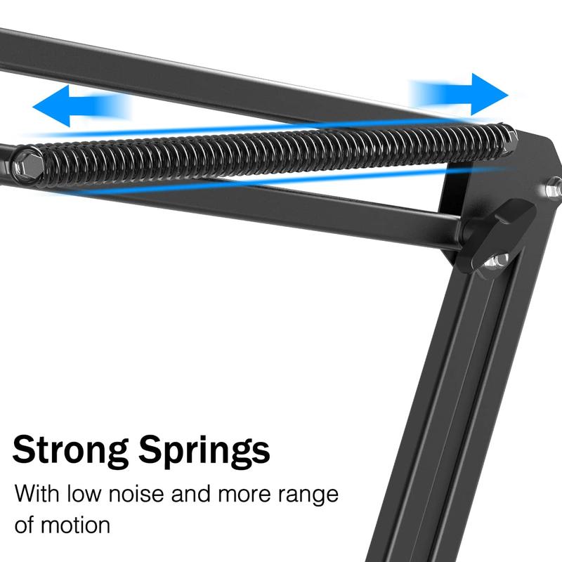 Microphone Boom Arm FIFINE CS1, 13-Inch Scissor Suspension Stand with Desk C-Clamp and 3/8 to 5/8-Inch Adapter for Streaming and Recording