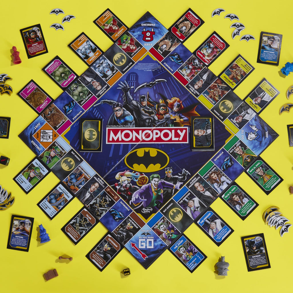 Batman Monopoly Board Game Edition – Capture Villains to Save Gotham, DC Strategy Family Game for Batman Fans Ages 8 and Up, 2-4 Players