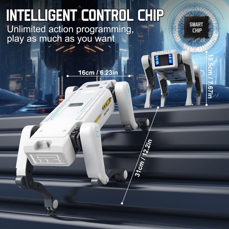 Programmable Robot Dog for Kids Ages 6-8, Remote Control Electronic Pet Toy with Dance and Sound for Interactive Play, Birthday and Christmas Gifts
