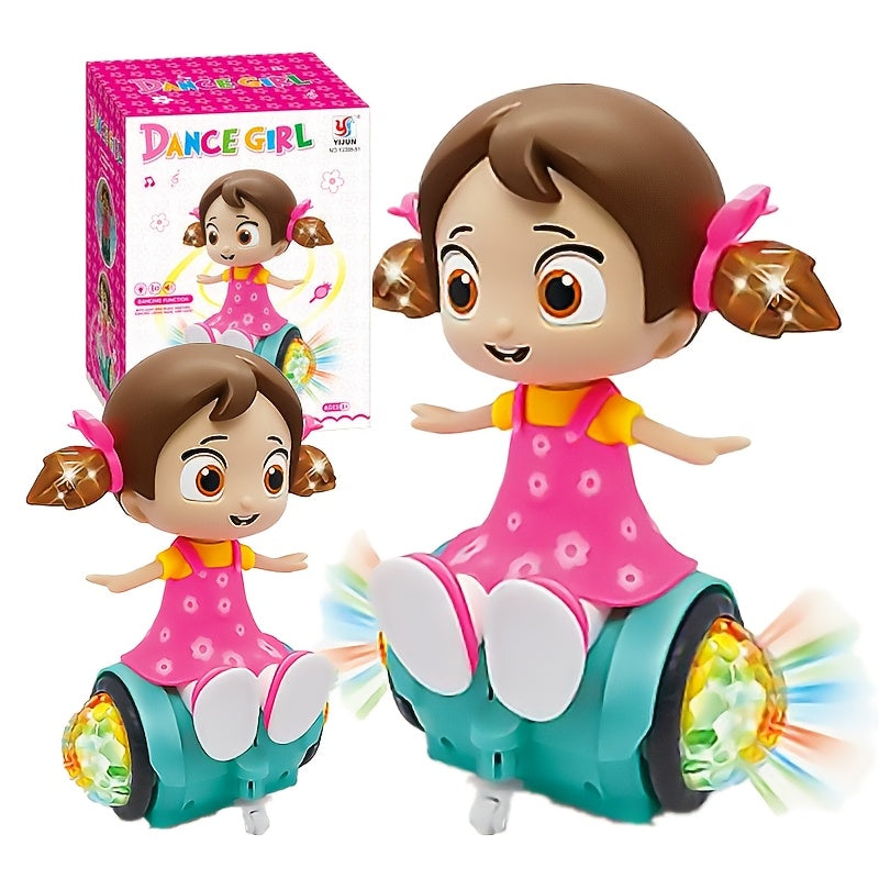 Electric Stunt Rotating Dancing Girl Balance Car Toy – Universal Spinning Fidget Toy for Kids, Fun Holiday Birthday Christmas Halloween Gift for Boys and Girls
