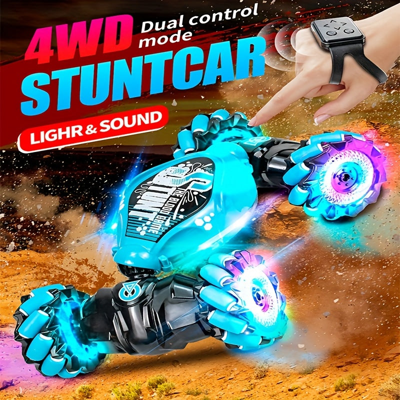 Gesture Sensing RC Stunt Car Transforms Car to Robot 4WD Obstacle Avoidance Self-Balancing Off-Road Remote Control Toy Birthday Christmas Gift Boys Kids