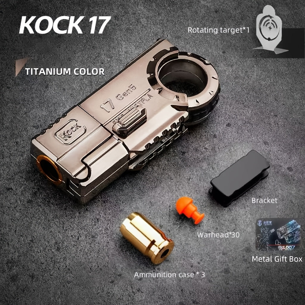 Alloy Finger Pistol Fidget Stress Relief Toy – One-Touch Cartridge Metal Fingertip Gun Novelty Mischievous Toy Perfect Gift for Adults Teens