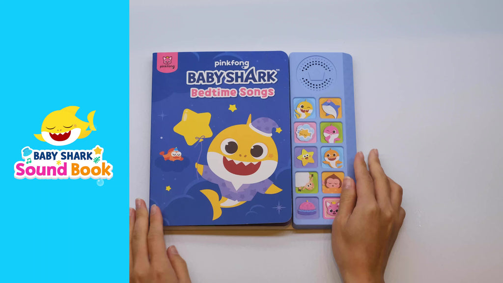 Baby Shark Bedtime Songs Sound Book – Official Pinkfong Interactive Toy Book with 10 Buttons & 8 Sing-Along Lullabies, Early Learning Gift for Babies & Toddlers Ages 0+