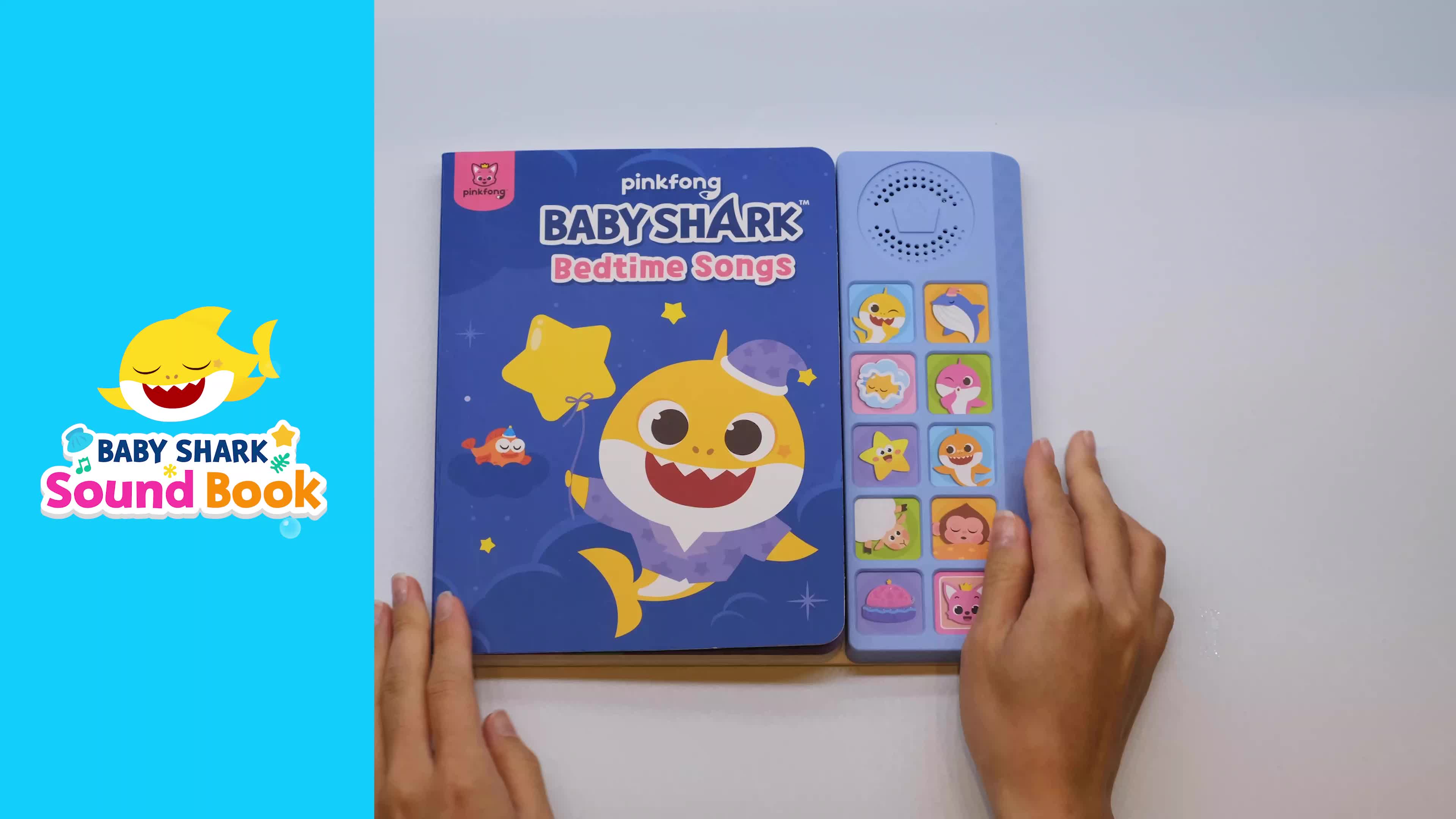Baby Shark Bedtime Songs Sound Book – Official Pinkfong Interactive Toy Book with 10 Buttons & 8 Sing-Along Lullabies, Early Learning Gift for Babies & Toddlers Ages 0+