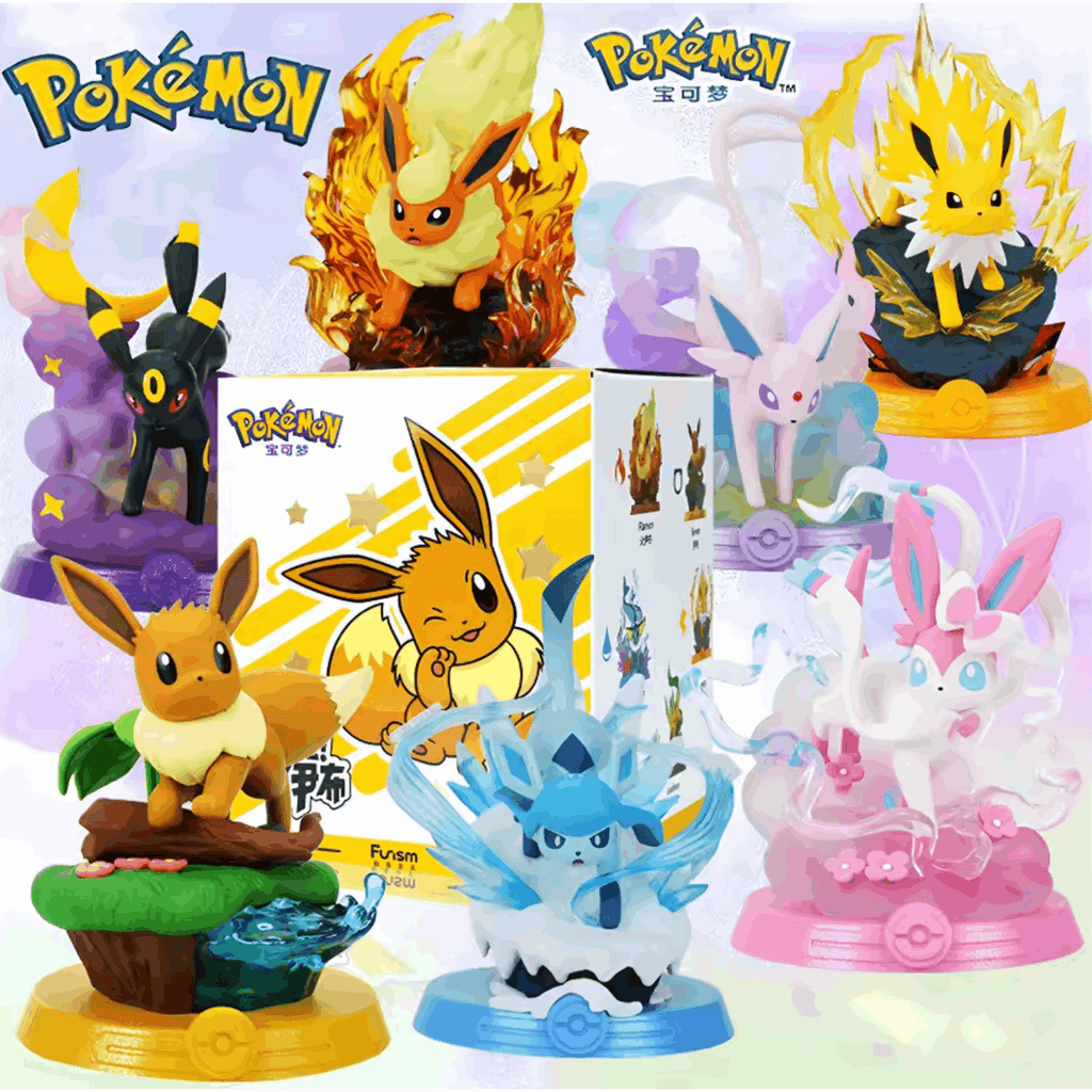 Pokemon Eeveelution Adventure Series Blind Box - 1st Generation Vinyl Collectible Figure, Umbreon Espeon Desktop Ornament, Surprise Mystery Box Gift for Pokemon Fans