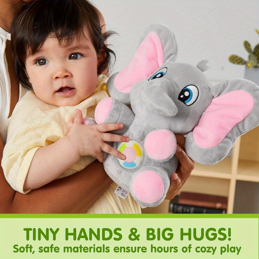 Musical Elephant Plush Baby Toy with Music & Light – Soft Stuffed Animal Sensory Toy for Infant Babies 6+ Months, Birthday Christmas Gift for Boys and Girls