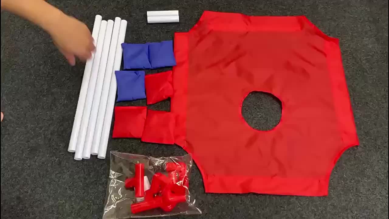 Cornhole Game Set 2 Boards 6 Bean Bags Carry Bag - Indoor Outdoor Backyard Party Beach Camping Tailgate Game for Kids Adults - Birthday Christmas Halloween Gift