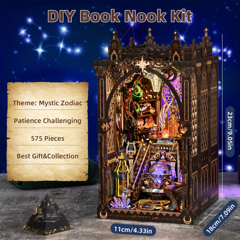 3D Zodiac Wooden Puzzle Kit – 12 Astrological Signs DIY Assembly Wood Model, Handmade Astrology Desk Decor, Christmas Valentine Birthday Gift for Adults Teens, Home Office Display
