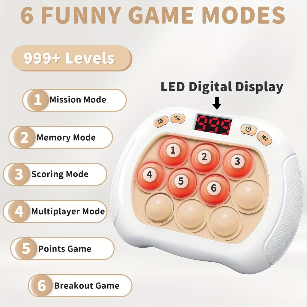 Speed Push Puzzle Game Handheld Digital Display – Fast-Paced Stress Relief Toy for Kids & Adults, Boosts Memory Reaction Speed Hand-Eye Coordination, Parent-Child Interactive Brain Game Gift