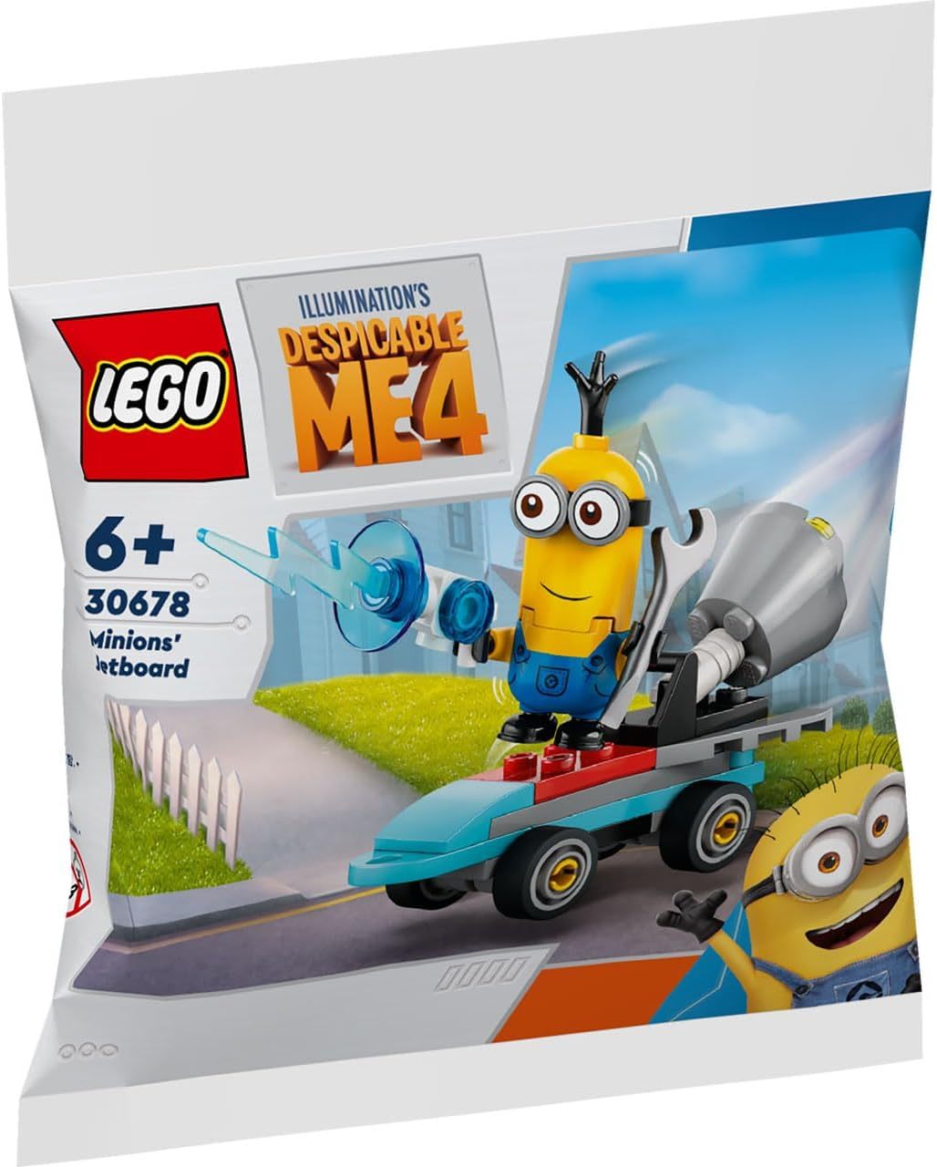 LEGO Minions 30678 Jetboard Polybag – Buildable Minion Figure with Frost Jet & Wrench, Quick Build Beginner Set for Kids Ages 6+ – Stocking Stuffer, Party Favor & Collectible Gift